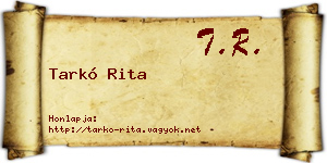 Tarkó Rita névjegykártya